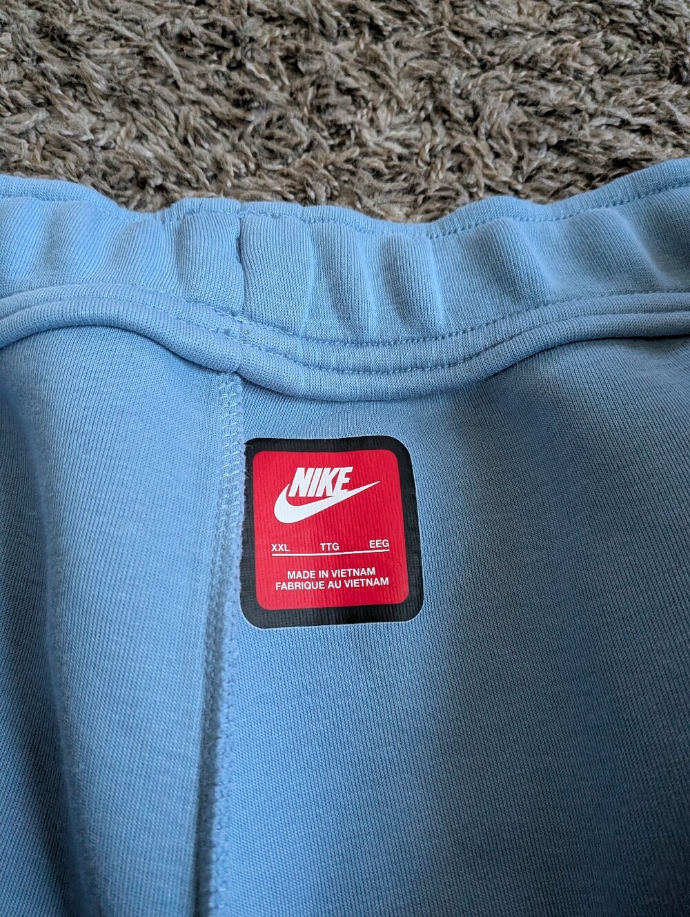 Nike Tech Blue Cotton Blend Fleece Loose Fit 13" Shorts Men's XXL - Picture 3 of 11